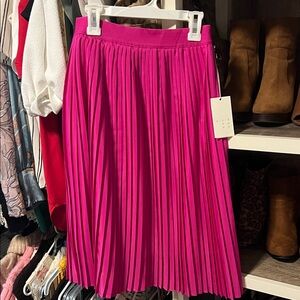 a new.day Elastic Waist Pleated Midi Pink Skirt